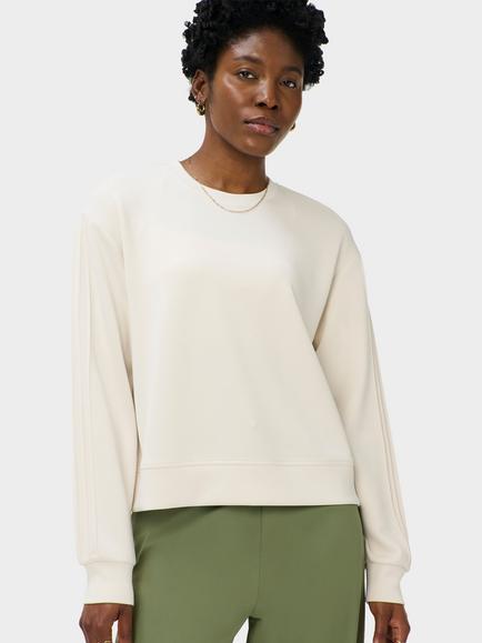 Sweaty Betty Sand Wash Sweatshirt, Ecru Beige, Ecru Beige