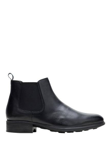 Hush Puppies Lewis Leather Chelsea Boots, Black, Black