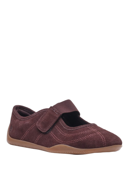 Hush Puppies Juno Sneakerina Mary Jane Trainers - view 2, Chocolate