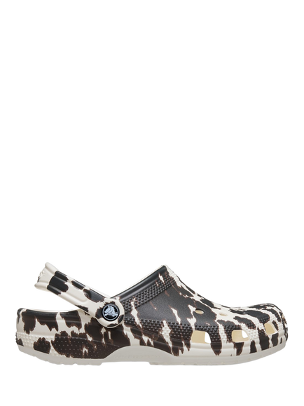 Crocs Classic Pop Animal Clogs, Chalk/Multi, Chalk/Multi