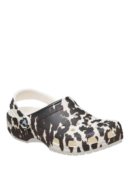 Crocs Classic Pop Animal Clogs, Chalk/Multi - view 2, Chalk/Multi