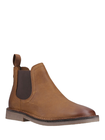 Hush Puppies Shaun Leather Chelsea Boots - view 2, Tobacco