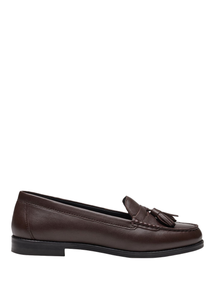 Hush Puppies Connie Leather Tassel Loafers, Chocolate