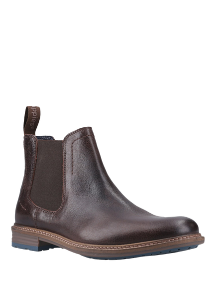 Hush Puppies Justin Leather Chelsea Boots, Chocolate - view 2, Chocolate