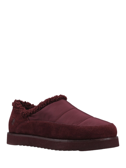 Hush Puppies Susie Suede Slippers, Burgundy - view 2, Burgundy