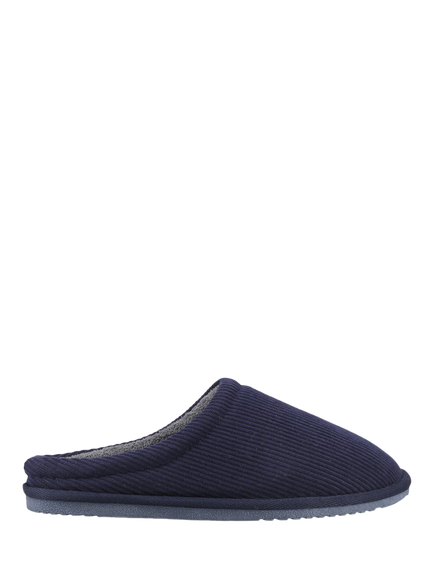 Hush Puppies Calvin Corduroy Fleece Mule Slippers, Navy