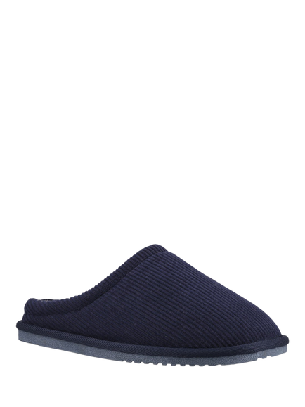 Hush Puppies Calvin Corduroy Fleece Mule Slippers - view 2, Navy