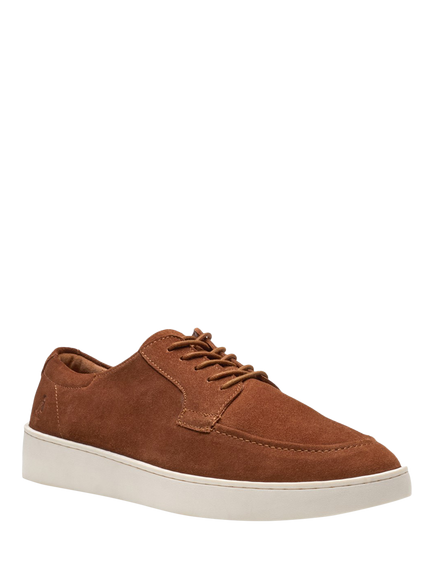 Hush Puppies Riven Suede  Lace Up Trainers - view 2, Tan