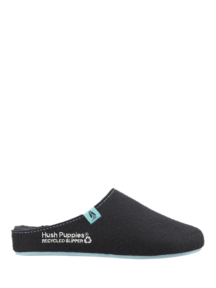 Hush Puppies Good Slipper Scuffs, Black Turquoise