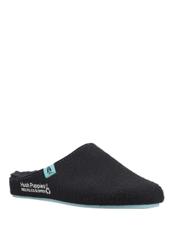 Hush Puppies Good Slipper Scuffs - view 2, Black Turquoise