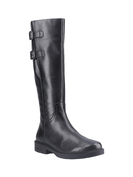 Hush Puppies Tallulah Leather Knee High Boots - view 2, Black