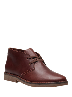 Hush Puppies Samuel Leather Chukka Boots - view 2, Brown