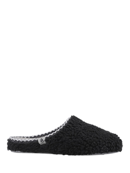 Hush Puppies Good Teddy Slipper Scuffs, Black