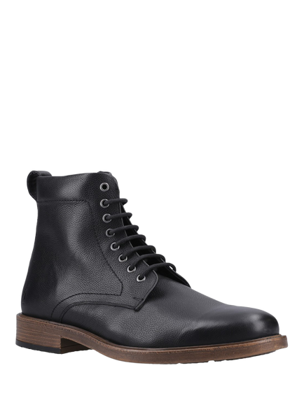 Hush Puppies Irwin Leather Ankle Boots - view 2, Black