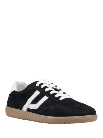 Hush Puppies Beau Suede Lace Up Trainers - view 2, Black