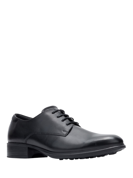 Hush Puppies Lewis Leather Lace Up Derby Shoes - view 2, Black