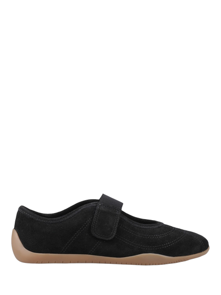 Hush Puppies Juno Sneakerina Mary Jane Trainers, Black, Black