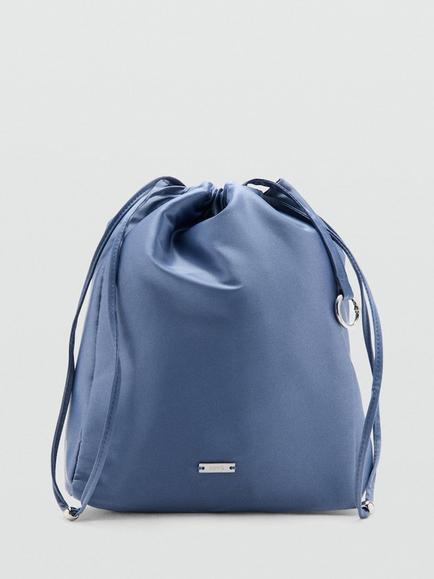 Mango Drawstring Pouch Bag, Blue, Blue