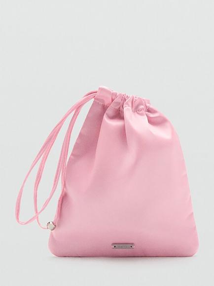 Mango Drawstring Pouch Bag, Pink, Pink