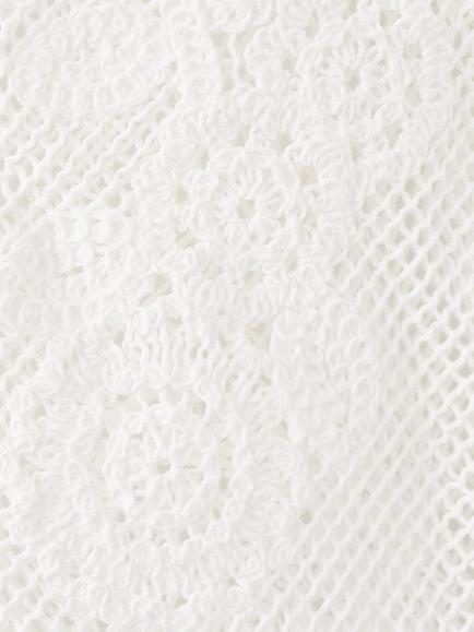 Mango Floral Crochet Cardigan, White - view 2, White