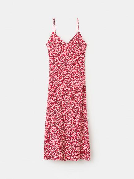 Mango Floral Print Midi Slip Dress, Raw, Raw