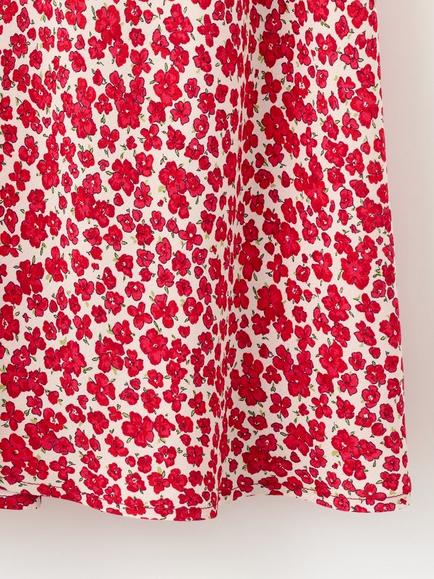 Mango Floral Print Midi Slip Dress, Raw - view 2, Raw