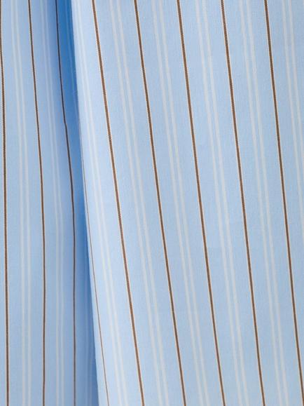Mango Stripe Pleated Midi Skirt, Sky Blue - view 2, Sky Blue