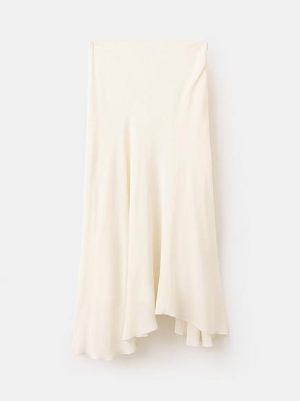 Mango Asymmetric Midi Skirt, Off White, Off White