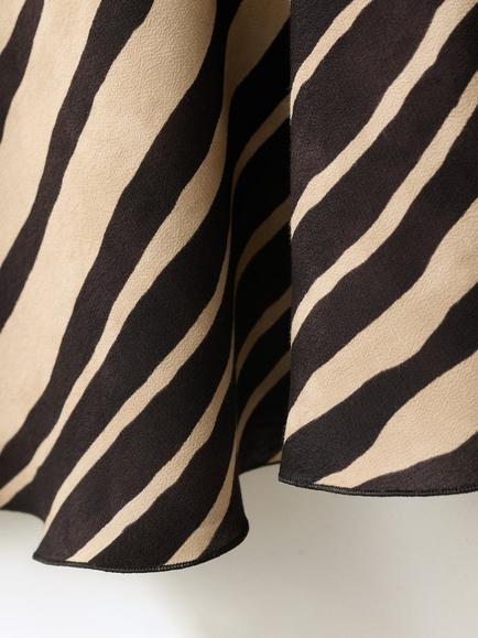 Mango Animal Print Asymmetric Midi Skirt, Black - view 2, Black