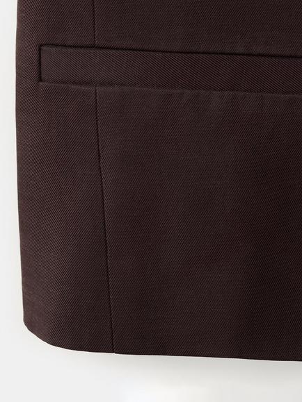Mango Button Waistcoat Vest, Chocolate - view 2, Chocolate