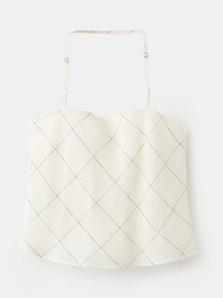 Mango Linen Cami, White, White