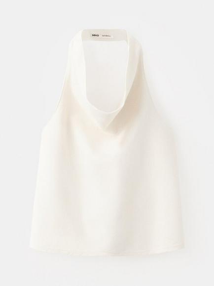 Mango Halterneck Top, Raw, Raw