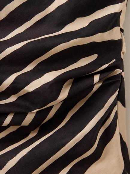 Mango Cotton Rich Animal Sleeveless Top, Black - view 2, Black