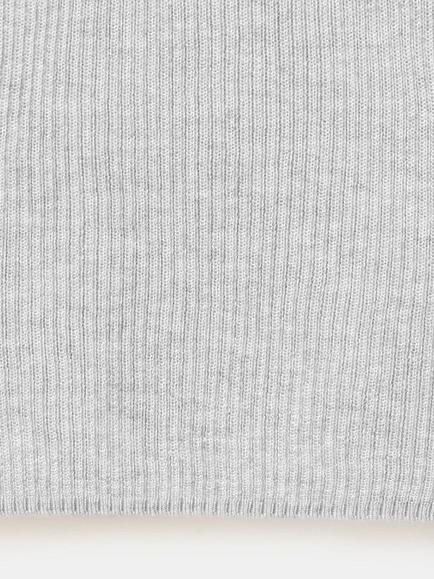 Mango Ribbed Asymmetric Vest Top, Light Grey Melange - view 2, Light Grey Melange