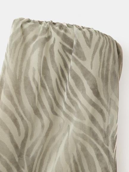 Mango Asymmetric Abstract Sleeveless Blouse, Stone - view 2, Stone