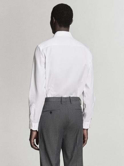 Mango Cotton Slim Fit Shirt, White - view 2, White