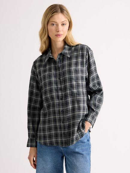 Albaray Plaid Check Shirt, Grey, Grey