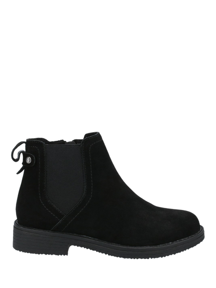 Hush Puppies Maddy Wide Fit Suede Ankle Boots, Black, Black