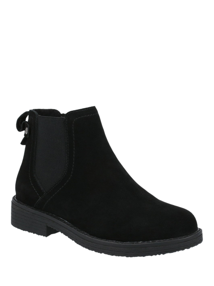 Hush Puppies Maddy Wide Fit Suede Ankle Boots, Black - view 2, Black