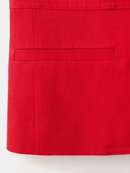 Mango Sleeveless Waistcoat Vest, Red - view 2, Red