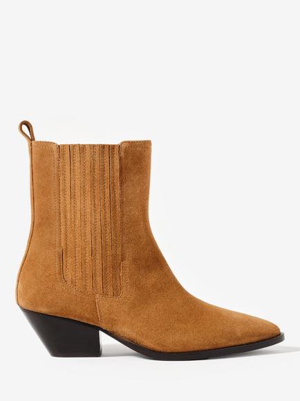 Mint Velvet Tate Suede Ankle Boots, Camel, Camel