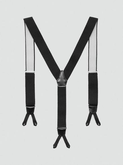Mango Adjustable Braces, Black, Black