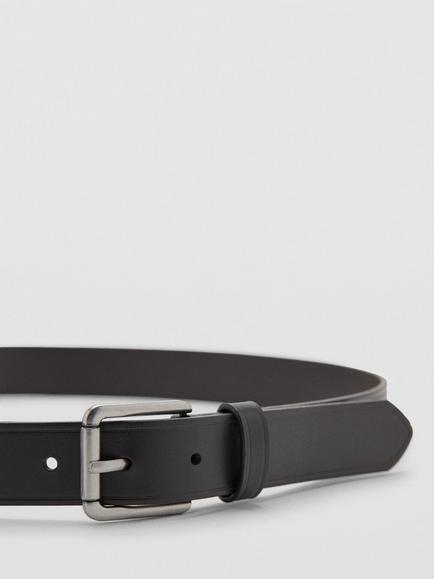 Mango Leather Belt, Brown - view 2, Brown