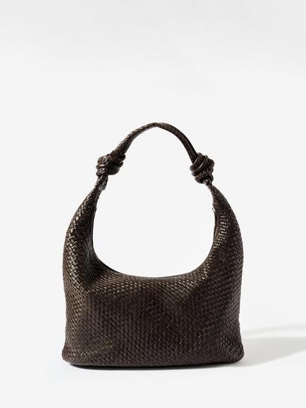 Mint Velvet Nora Leather Hobo Bag, Brown, Brown