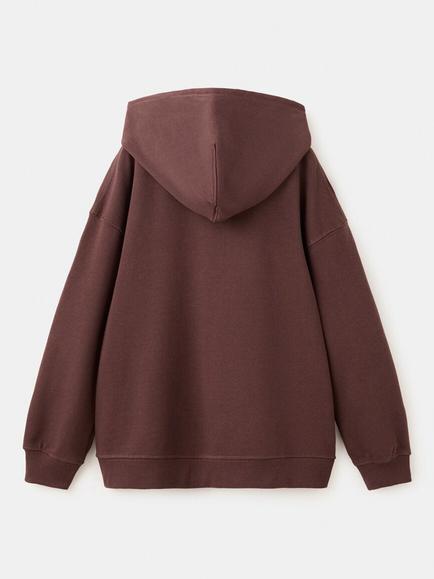 Mango Kids' Relaxed Zip Hoodie - view 2, Brown