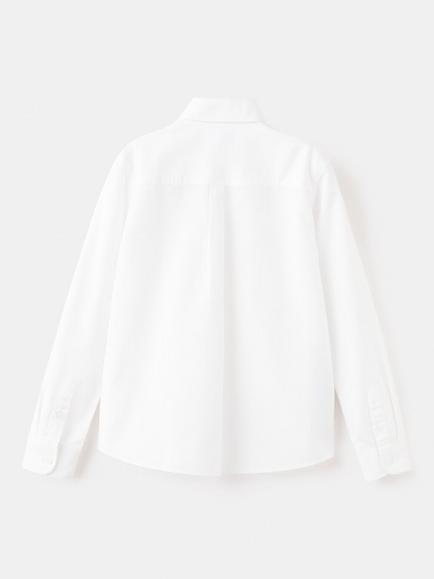 Mango Kids' Long Sleeve Cotton Shirt - view 2, White