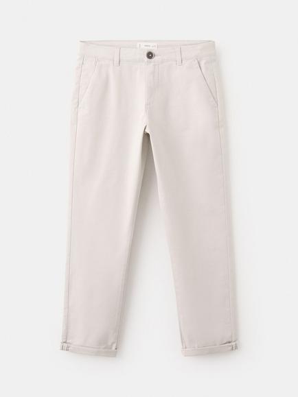 Mango Kids' Cotton Blend Chinos, Ice