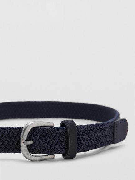 Mango Kids' Braided Belt - view 2, Navy