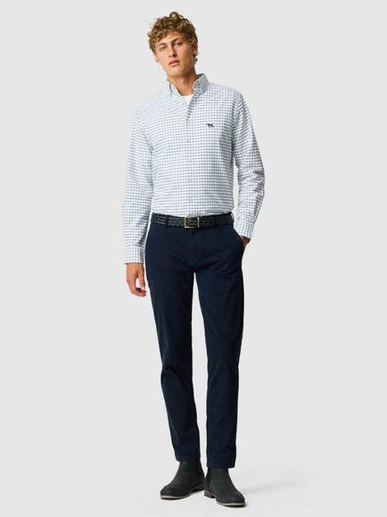 Rodd & Gunn Oxford Valley Grid Check Cotton Shirt - view 2, Marine