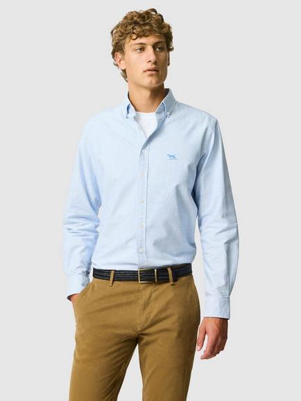 Rodd & Gunn Oxford Crossing Cotton Shirt, Powder Blue